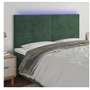 Image de Hoofdbord LED 180x5x118/128 cm fluweel donkergroen3122627