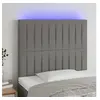 Image de Hoofdbord LED 80x5x118/128 cm stof donkergrijs3122637