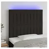 Image de Hoofdbord LED 80x5x118/128 cm stof zwart3122638