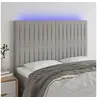 Image de Hoofdbord LED 144x5x118/128 cm stof lichtgrijs3122660