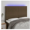 Image de Hoofdbord LED 144x5x118/128 cm stof donkerbruin3122663