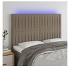 Image de Hoofdbord LED 144x5x118/128 cm stof taupe3122664