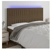 Image de Hoofdbord LED 160x5x118/128 cm stof donkerbruin3122671