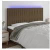Image de Hoofdbord LED 180x5x118/128 cm stof donkerbruin3122679