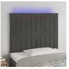 Image de Hoofdbord LED 80x5x118/128 cm fluweel donkergrijs3122693