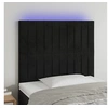 Image de Hoofdbord LED 80x5x118/128 cm fluweel zwart3122694