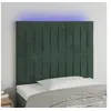 Image de Hoofdbord LED 80x5x118/128 cm fluweel donkergroen3122695