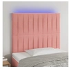 Image de Hoofdbord LED 80x5x118/128 cm fluweel roze3122697