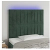 Image de Hoofdbord LED 90x5x118/128 cm fluweel donkergroen3122701