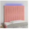 Image de Hoofdbord LED 90x5x118/128 cm fluweel roze3122703
