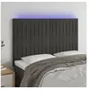 Image de Hoofdbord LED 144x5x118/128 cm fluweel donkergrijs3122711