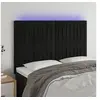 Image de Hoofdbord LED 144x5x118/128 cm fluweel zwart3122712