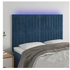 Image de Hoofdbord LED 144x5x118/128 cm fluweel donkerblauw3122714