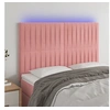 Image de Hoofdbord LED 144x5x118/128 cm fluweel zwart3122715