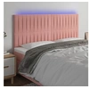 Image de Hoofdbord LED 160x5x118/128 cm fluweel roze3122721