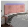 Image de Hoofdbord LED 180x5x118/128 cm fluweel roze3122727
