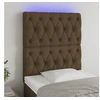 Image de Hoofdbord LED 80x7x118/128 cm stof donkerbruin3122737