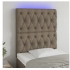 Image de Hoofdbord LED 80x7x118/128 cm stof taupe3122738