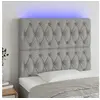 Image de Hoofdbord LED 90x7x118/128 cm stof lichtgrijs 3122742