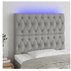 Image de Hoofdbord LED 100x7x118/128 cm stof lichtgrijs3122750