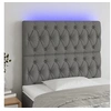 Image de Hoofdbord LED 100x7x118/128 cm stof donkergrijs3122751