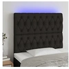 Image de Hoofdbord LED 100x7x118/128 cm stof zwart3122752