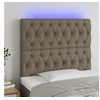 Image de Hoofdbord LED 100x7x118/128 cm stof taupe3122754