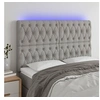 Image de Hoofdbord LED 144x7x118/128 cm stof lichtgrijs3122758