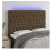 Image de Hoofdbord LED 144x7x118/128 cm stof donkerbruin3122761