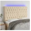 Image de Hoofdbord LED 144x7x118/128 cm stof cràmekleurig3122763