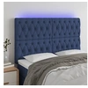 Image de Hoofdbord LED 144x7x118/128 cm stof blauw3122764