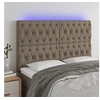 Image de Hoofdbord LED 160x7x118/128 cm stof taupe3122770