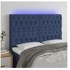 Image de Hoofdbord LED 160x7x118/128 cm stof blauw3122772