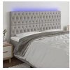 Image de Hoofdbord LED 180x7x118/128 cm stof lichtgrijs3122774