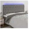 Image de Hoofdbord LED 180x7x118/128 cm stof donkergrijs3122775