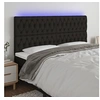 Image de Hoofdbord LED 180x7x118/128 cm stof zwart3122776