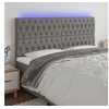 Image de Hoofdbord LED 200x7x118/128 cm stof donkergrijs3122783