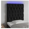 Image de Hoofdbord LED 80x7x118/128 cm fluweel zwart3122792