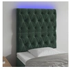 Image de Hoofdbord LED 80x7x118/128 cm fluweel donkergroen3122793