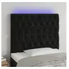 Image de Hoofdbord LED 90x7x118/128 cm fluweel zwart3122798