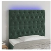 Image de Hoofdbord LED 90x7x118/128 cm fluweel donkergroen3122799