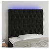 Image de Hoofdbord LED 100x7x118/128 cm fluweel zwart3122804