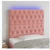 Image de Hoofdbord LED 100x7x118/128 cm fluweel roze3122807