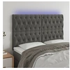 Image de Hoofdbord LED 144x7x118/128 cm fluweel donkergrijs3122809