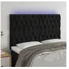 Image de Hoofdbord LED 144x7x118/128 cm fluweel zwart3122810
