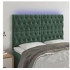 Image de Hoofdbord LED 144x7x118/128 cm fluweel donkergroen3122811