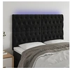 Image de Hoofdbord LED 160x7x118/128 cm fluweel zwart3122816