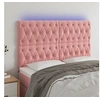 Image de Hoofdbord LED 160x7x118/128 cm fluweel roze3122819