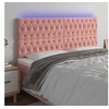 Image de Hoofdbord LED 180x7x118/128 cm fluweel roze3122825