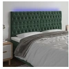 Image de Hoofdbord LED 200x7x118/128 cm fluweel donkergroen3122829